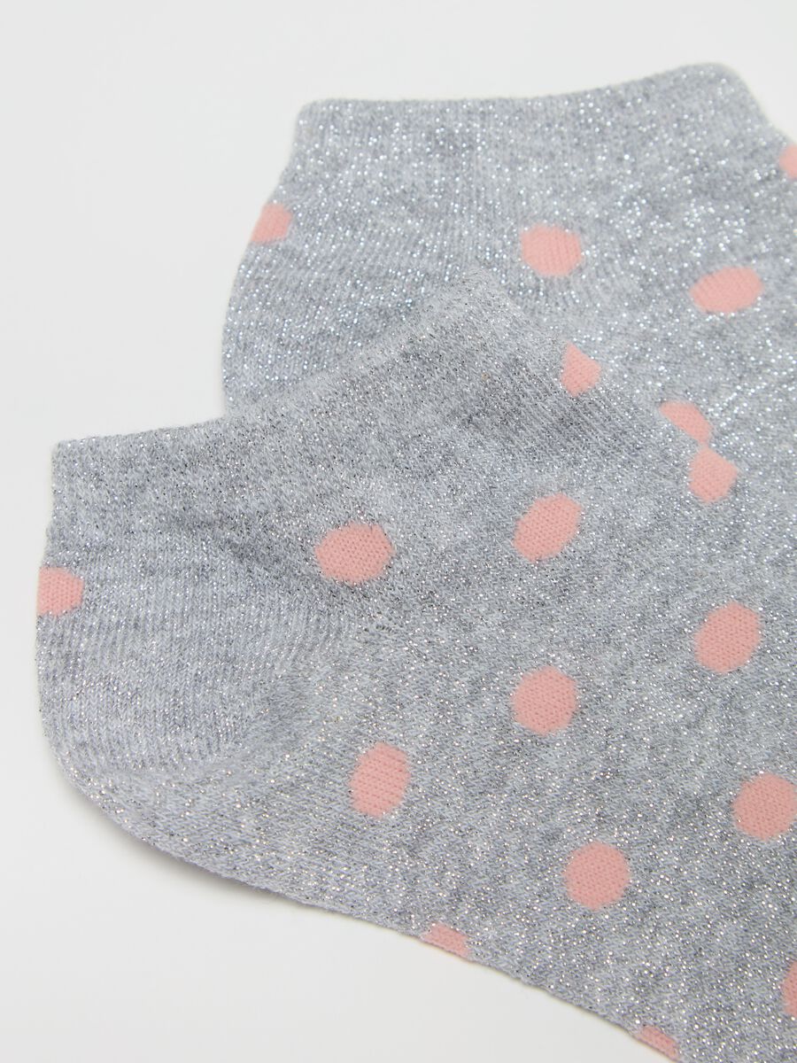 Three-pair pack sneaker liners in lurex_1