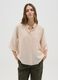 Beige blouse with V-neck and wide sleeves_0