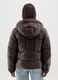 Brown The Iconic Puffer with Hood and Sherpa Details_2