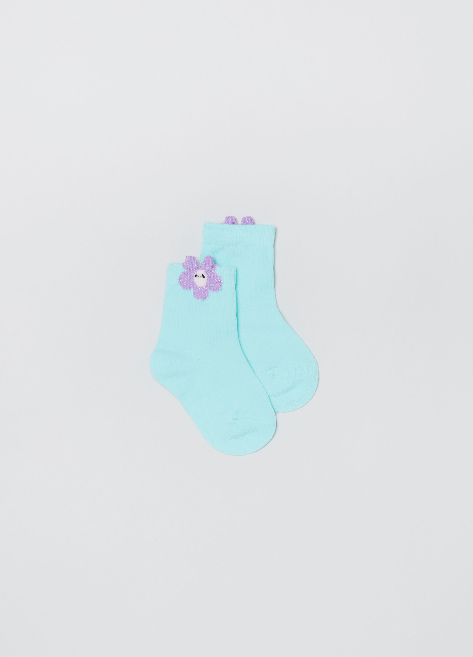 Tripack calze con disegno fiorellini_1