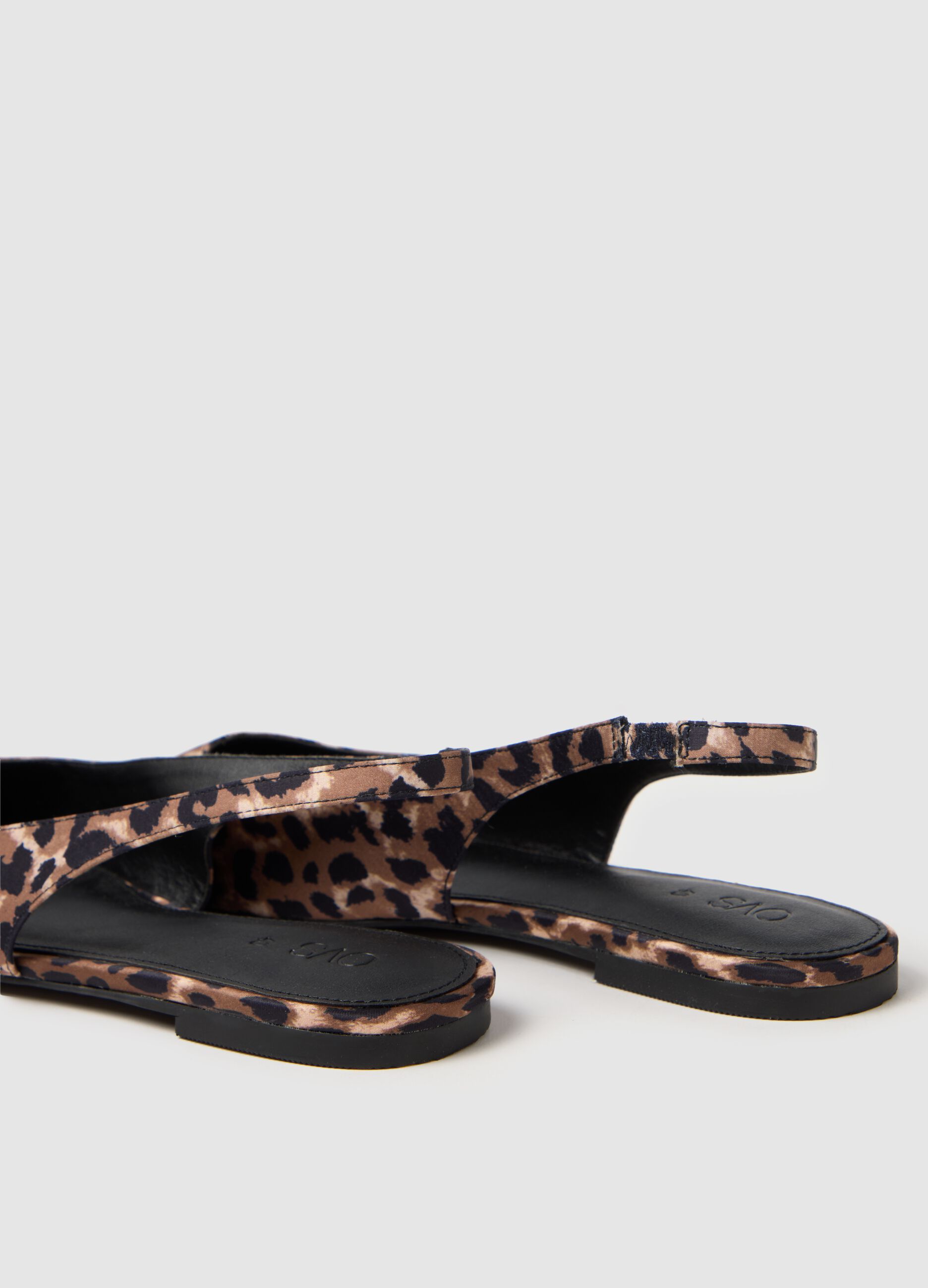 Ballerine da donna in misto tessuto multicolor senza chiusura