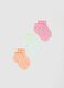 Girls' multicolour cotton blend fruit socks three-pack_0