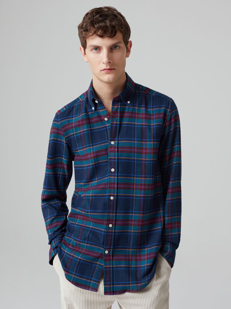 Camicia in flanella fantasia check_0