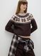 Brown Sweater with Star Pattern_0