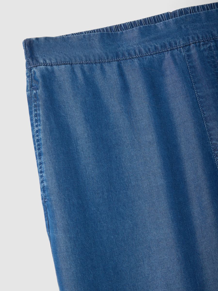 Pantaloni jogger in puro lyocell blu regular fit_5