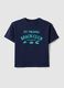 Blue pure cotton T-shirt for boys with print_0