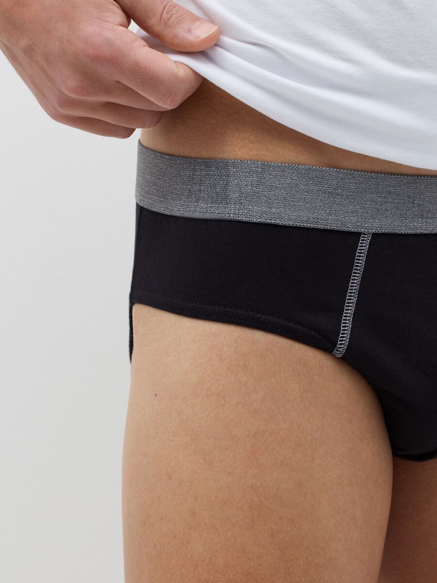Five-pack briefs in organic cotton with striped pattern_2
