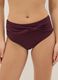 Purple bikini bottoms with knotted detail in stretchy shaping fabric_1