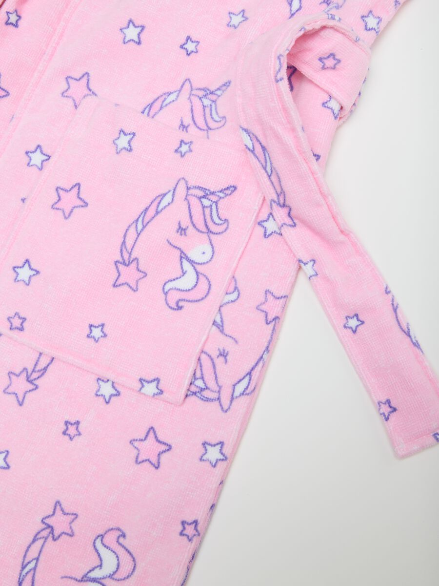 Girls' Pink Cotton Bathrobe_2