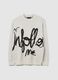 Grey regular fit jumper with lettering_4