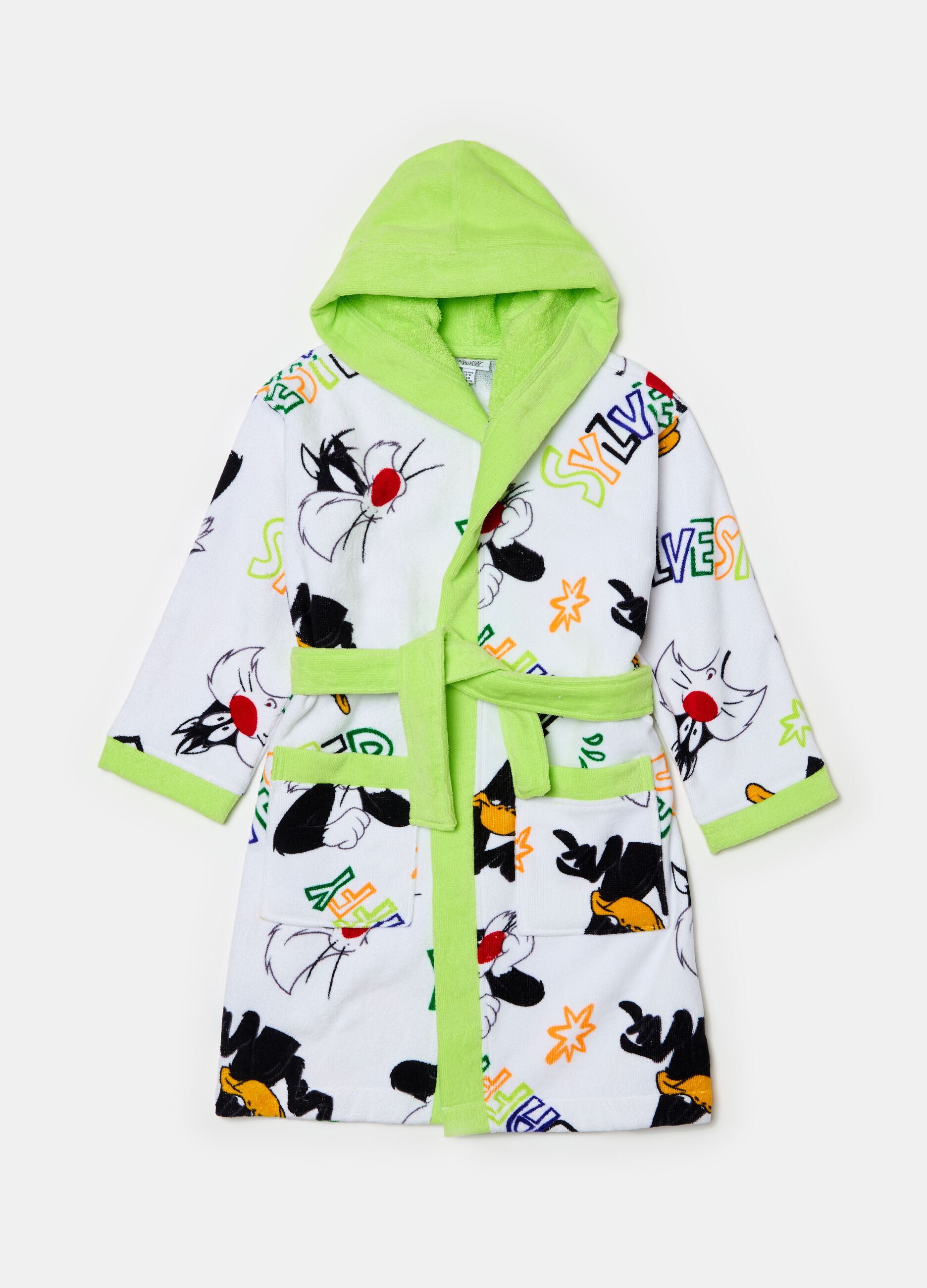 Bathrobe with Sylvester Cat and Daffy Duck