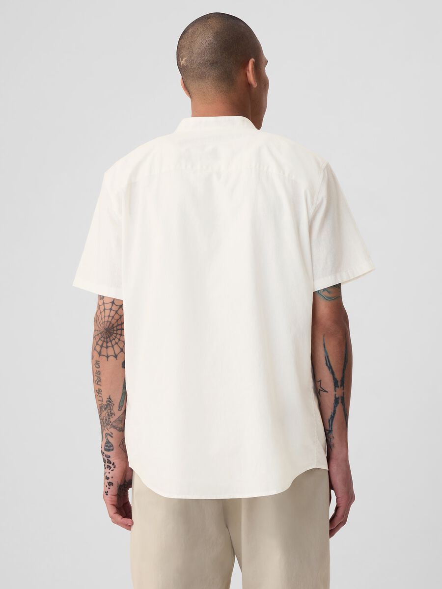 Short-sleeved shirt with Mandarin collar_2