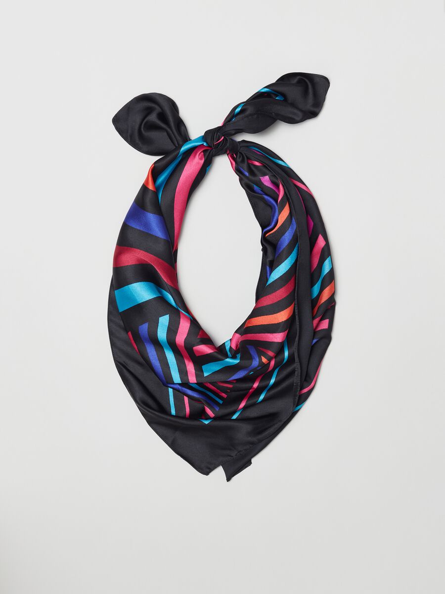 Foulard a righe multicolor_0