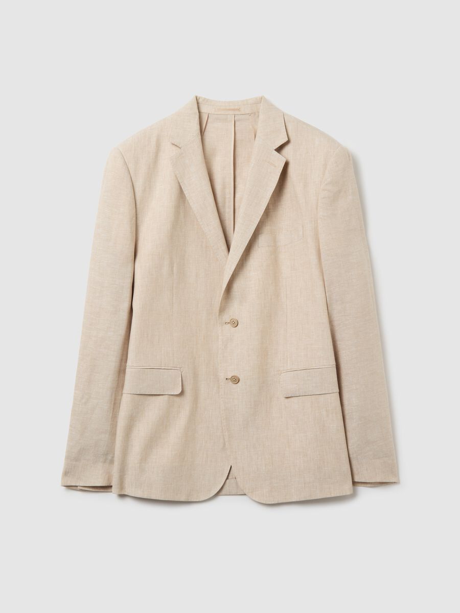 Oversized blazer in linen_4