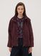 Parka viola con cappuccio e chiusura zip e bottoni_2