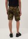 Green cotton cargo shorts_2