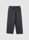 Black Oversized Fit Cotton Blend Trousers_4