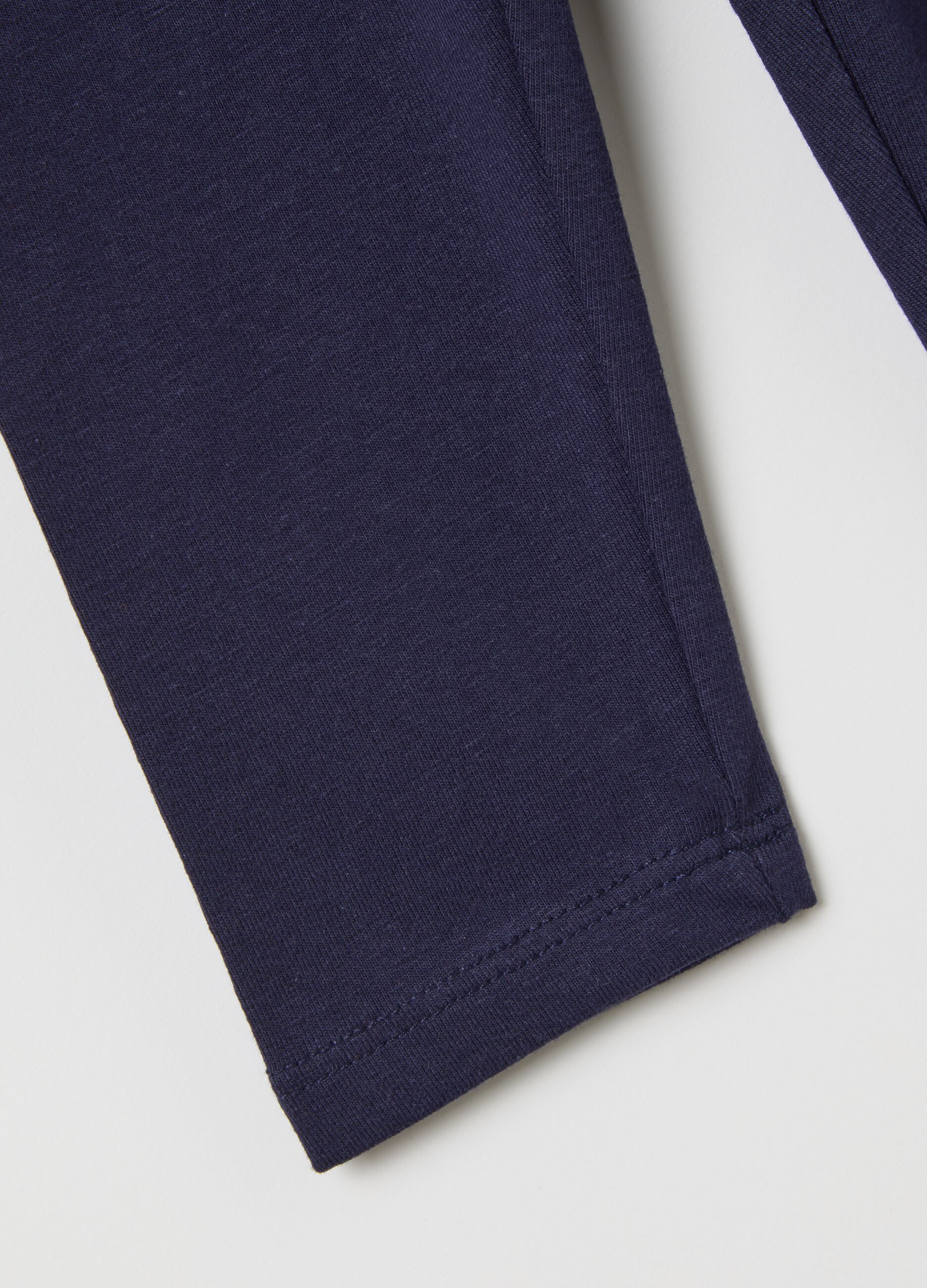 Leggings blu in tessuto elasticizzato