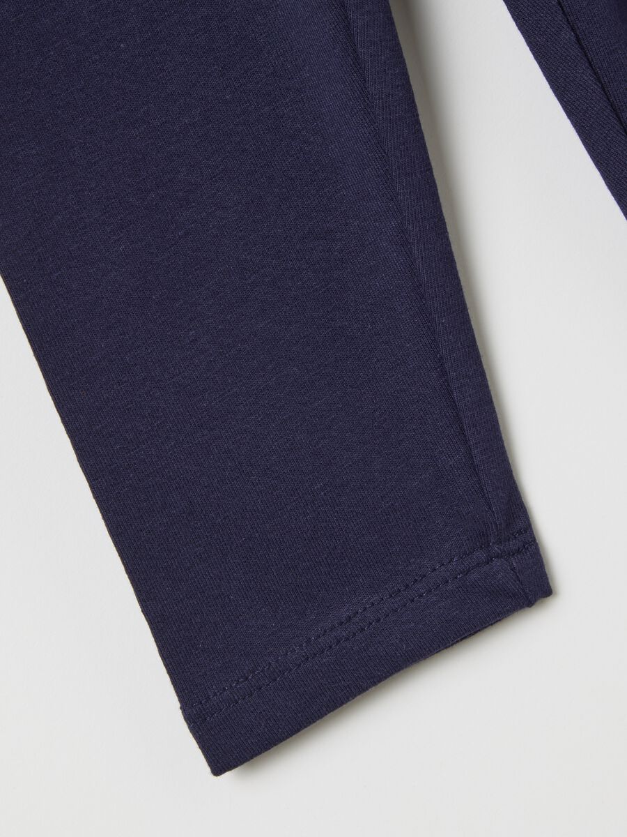 Leggings blu in tessuto elasticizzato_2