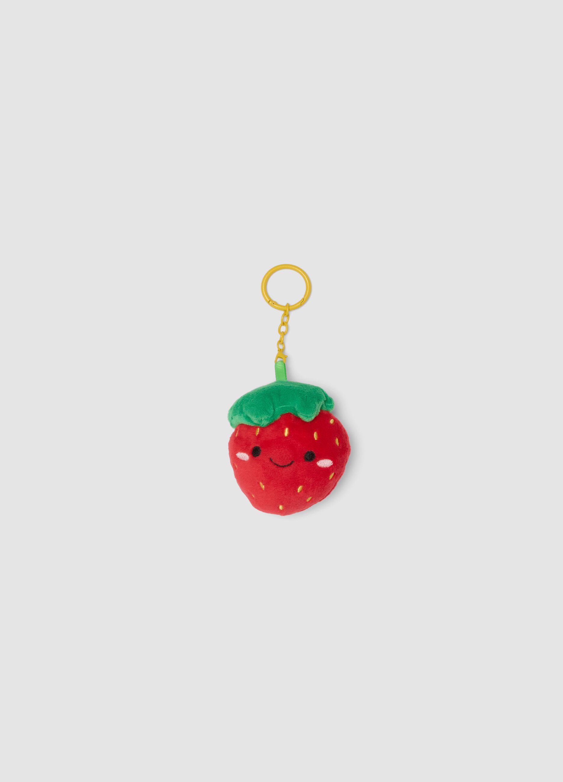 Red strawberry-shaped keyring