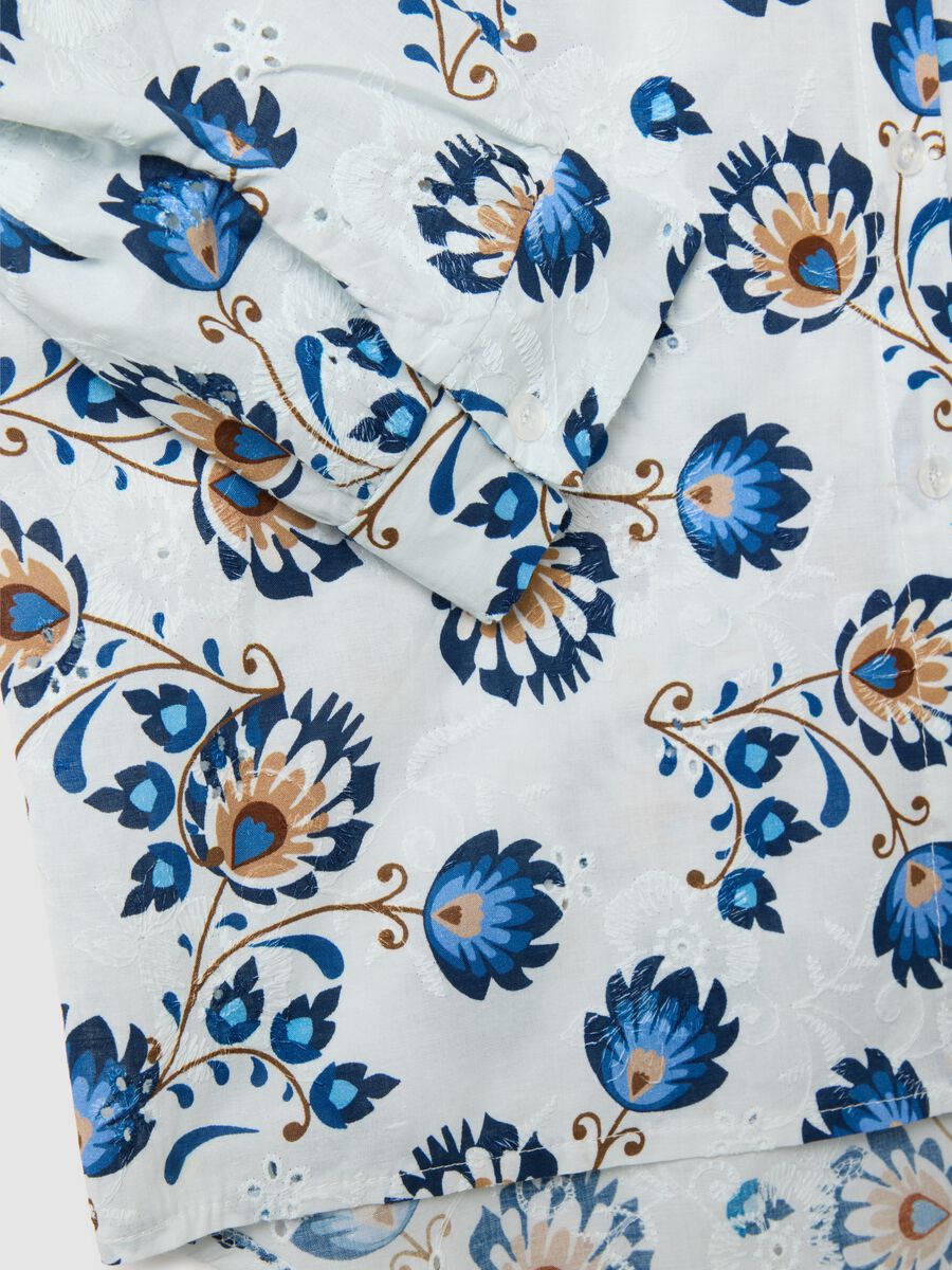 Multicolour regular fit women's shirt in pure cotton_1