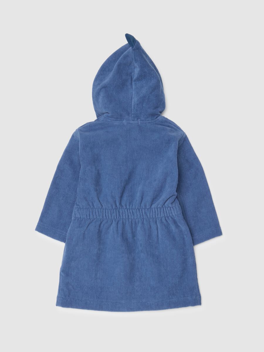 Children's blue pure cotton bathrobe_1
