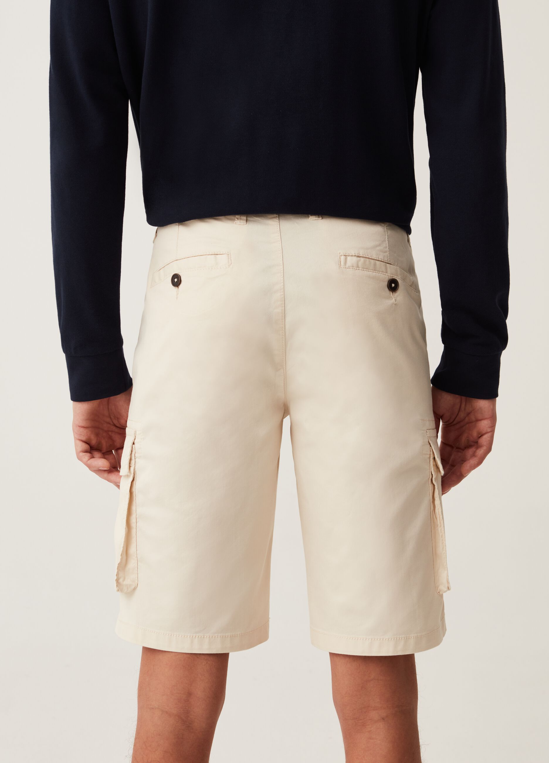 Bermuda cargo in cotone stretch_2