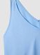Light blue linen-viscose blend midi dress with V-neck, regular fit_5