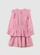 Girl's regular fit pink dress with ruffles_1