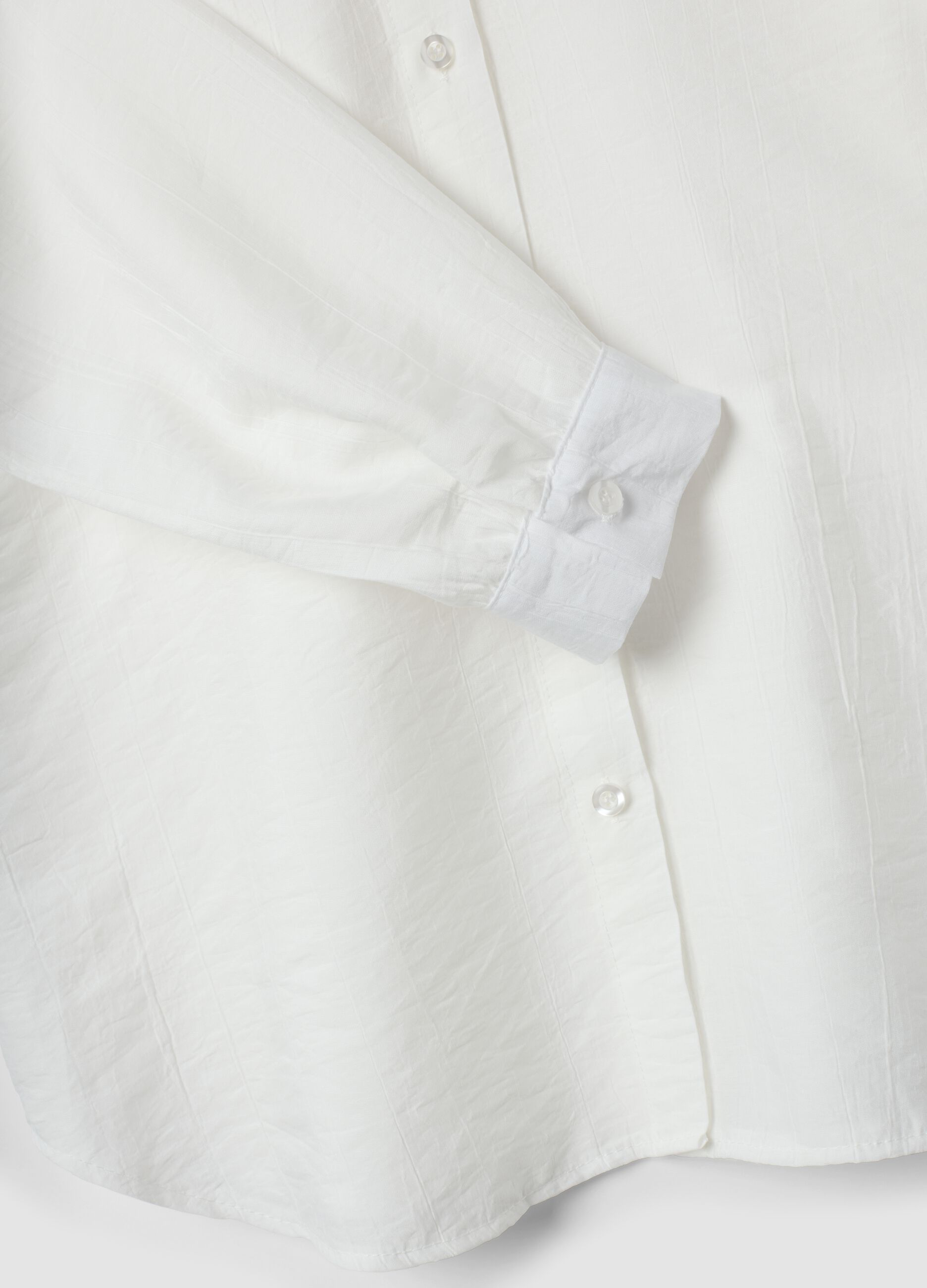 White viscose-blend shirt