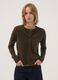 Cardigan verde girocollo regular fit con bottoni_0