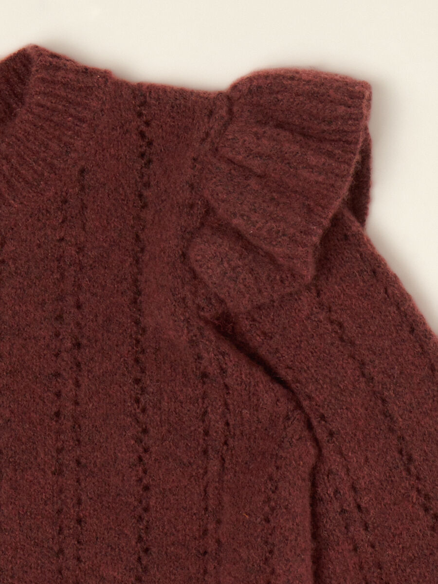 Red stretch wool crew-neck jumper_1