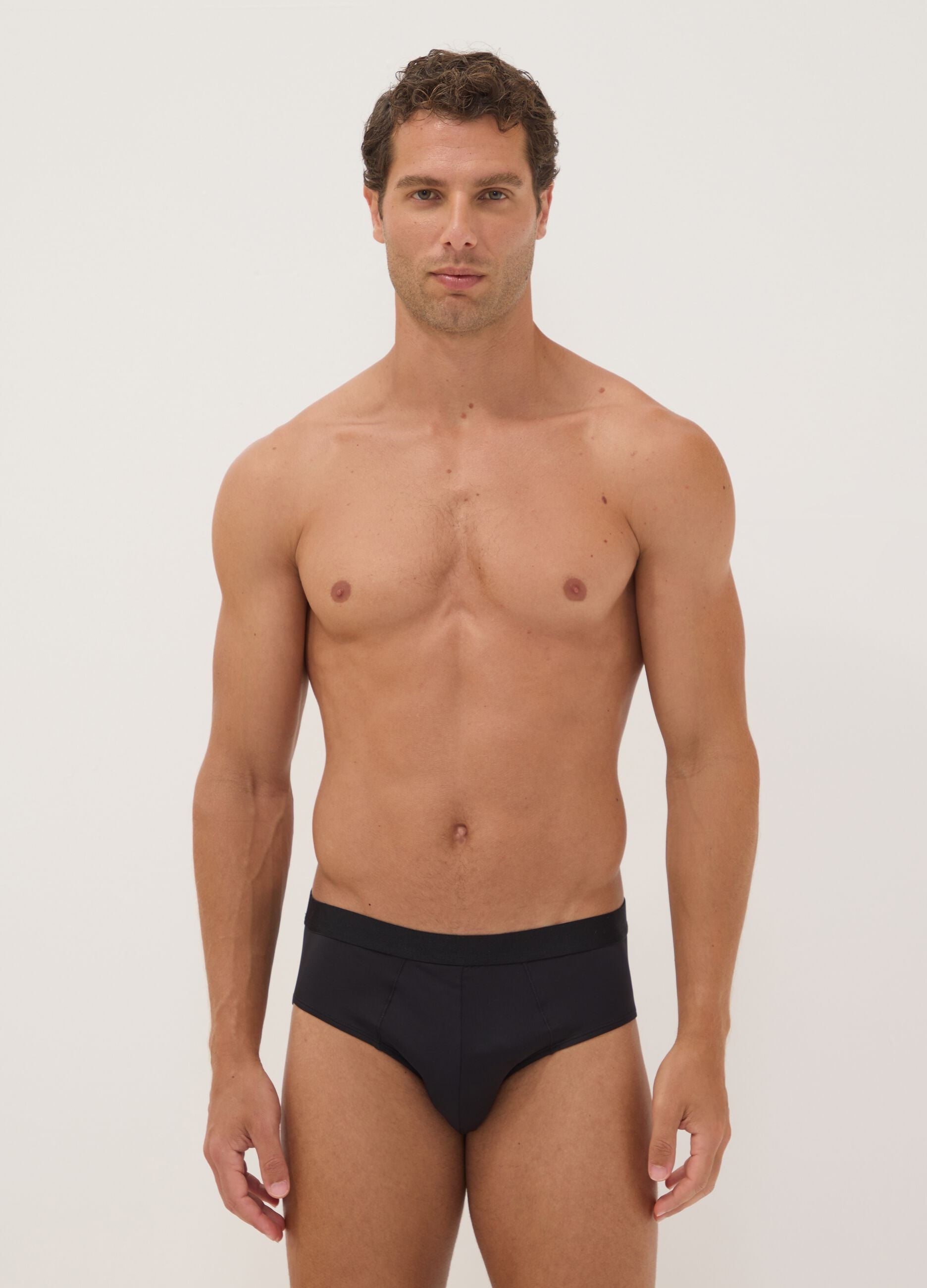 3-pack of black stretch microfibre briefs