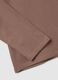 Regular fit brown pure cotton sweater_5