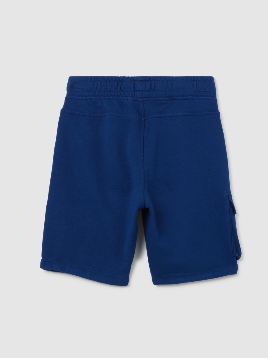 Boys' blue baggy pure cotton shorts_1