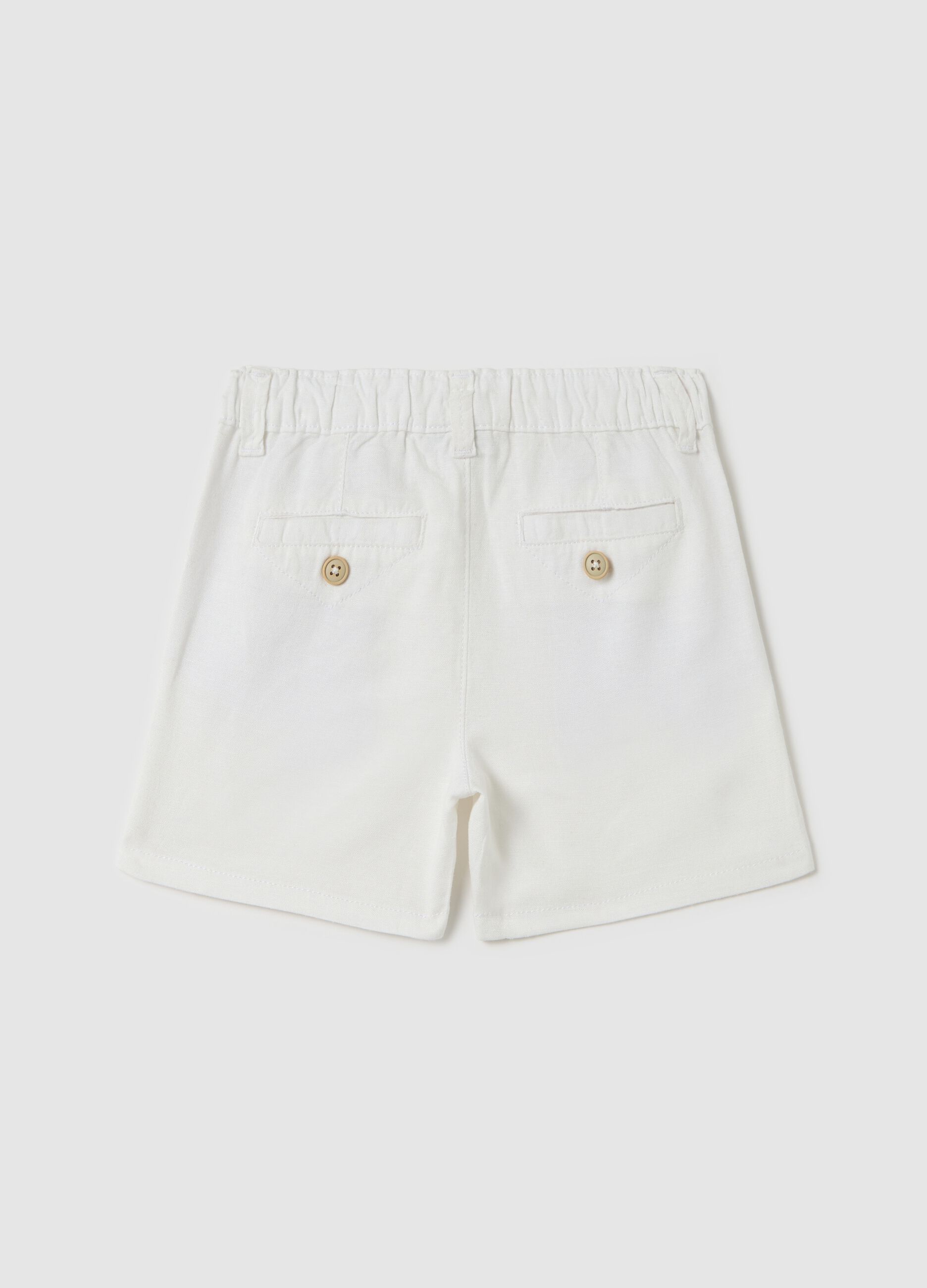 White shorts with striped braces