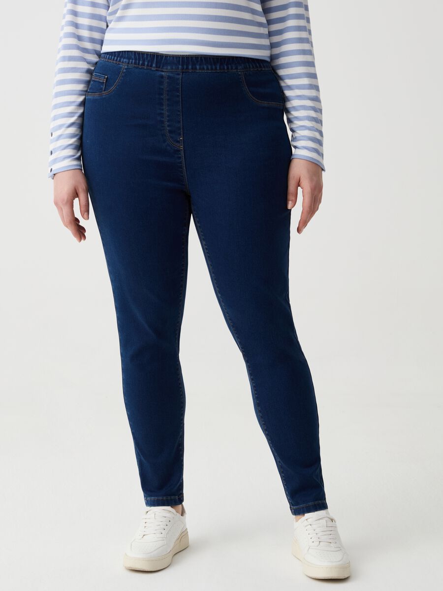 Curvy stretch jeggings with pockets_1