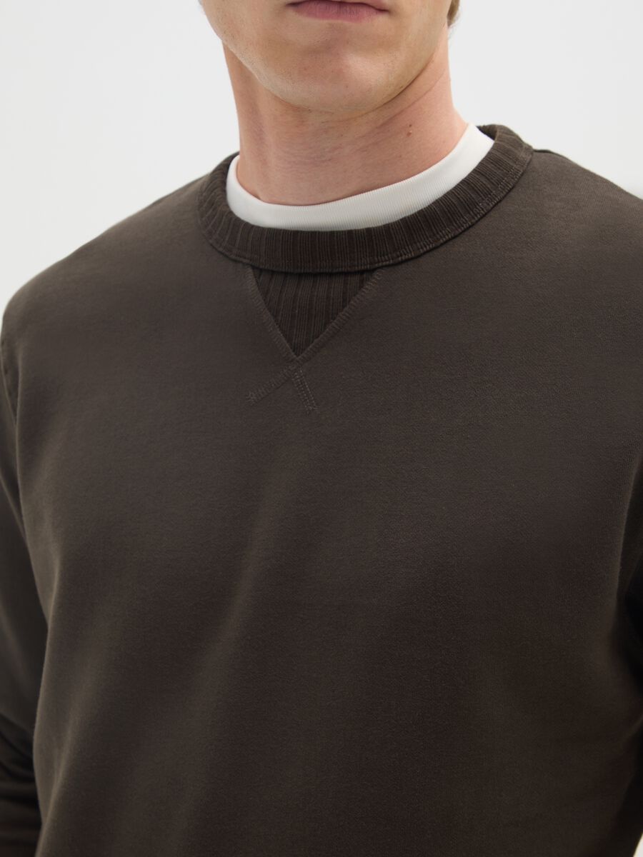 Maglia in puro cotone verde regular fit_3