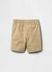 Stretch cotton Bermuda shorts with drawstring_1
