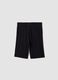 Boys&rsquo; black pure cotton shorts, comfort fit_1