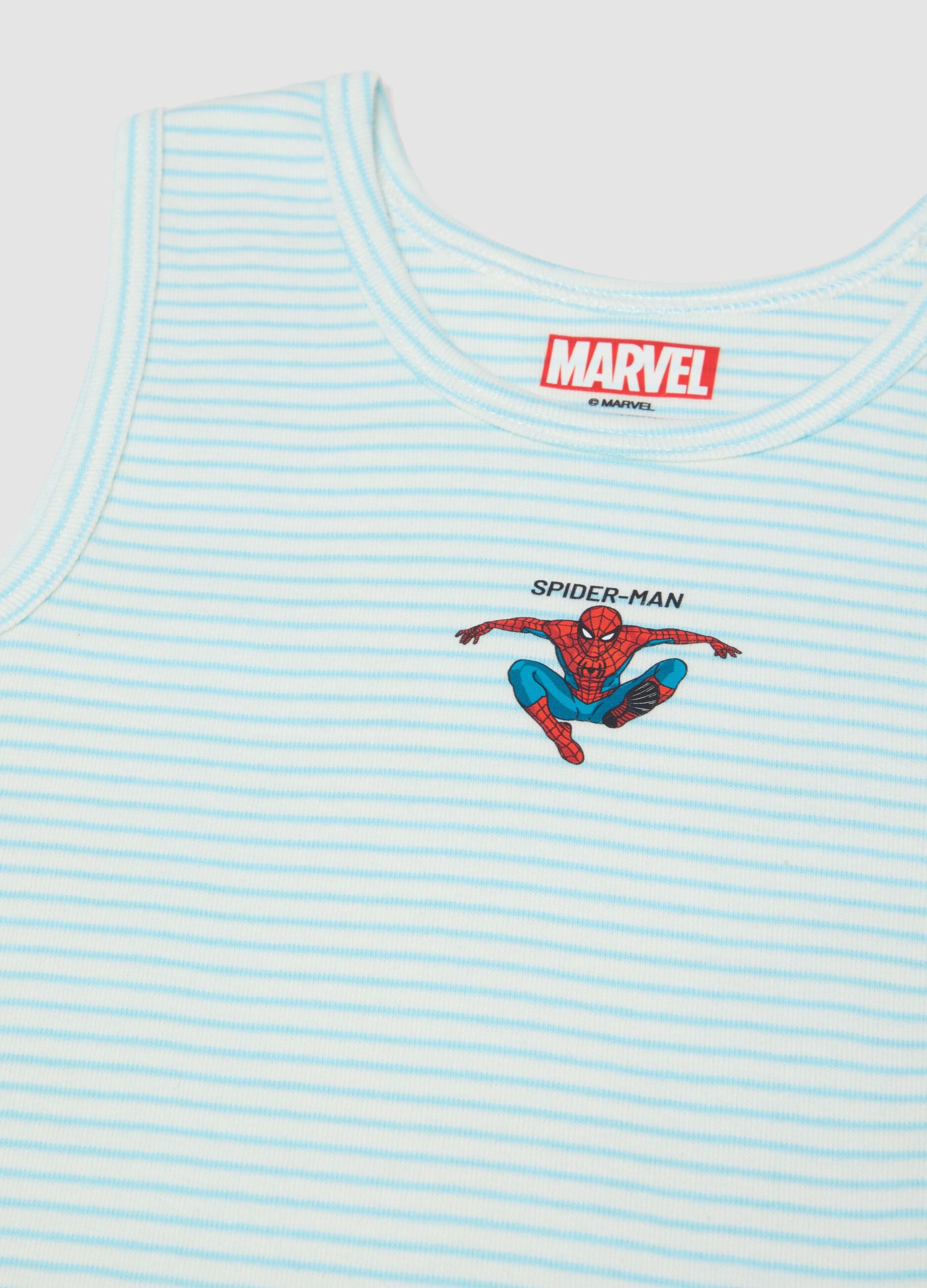 2-pack multicolour Spider-Man organic cotton vests for boys