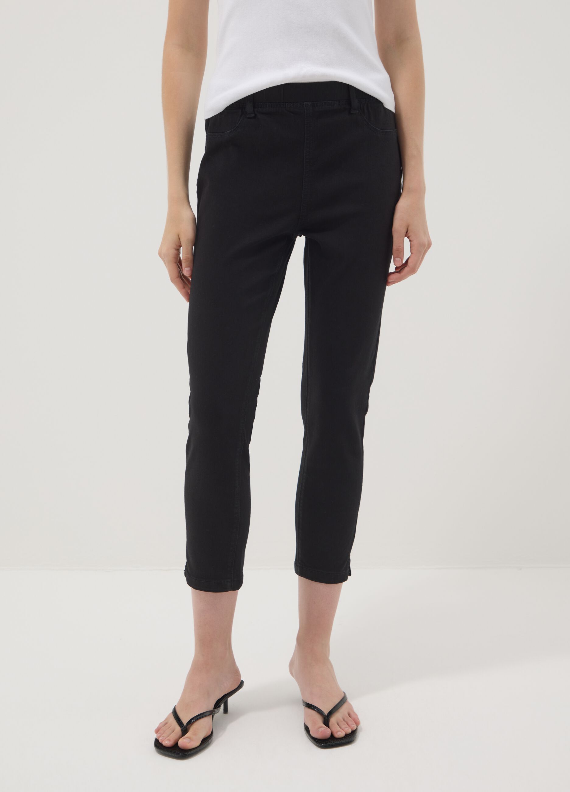 Jeans in misto cotone denim elasticizzato nero skinny fit
