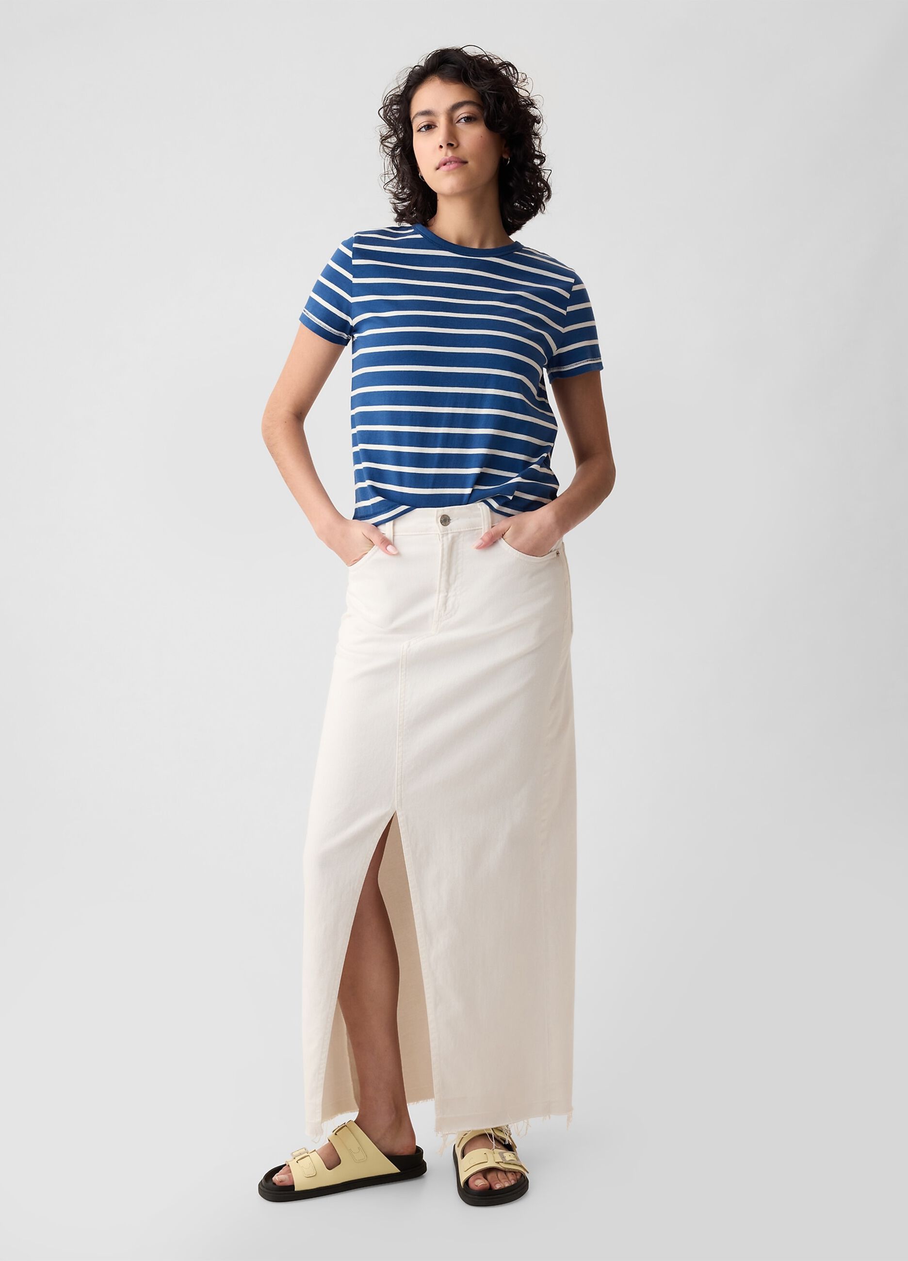 Organic cotton T-shirt with round neck