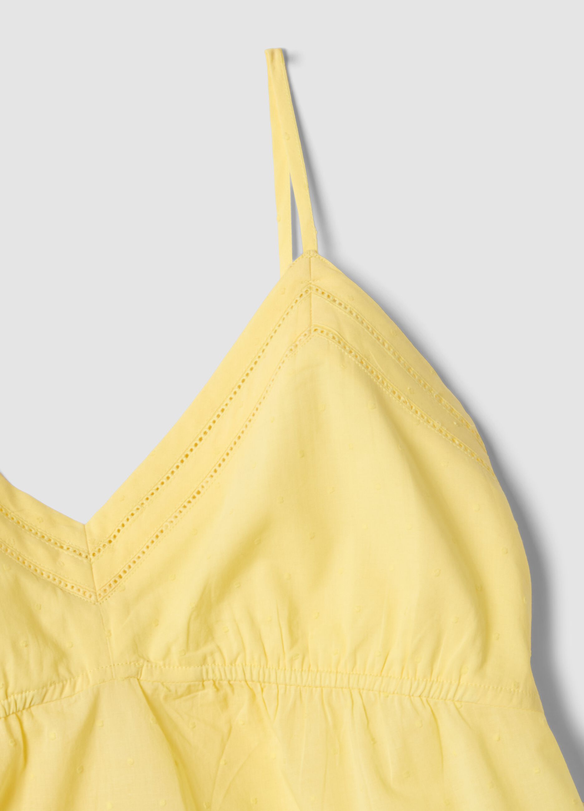 Pigiama giallo in puro cotone regular fit