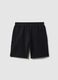 Black Stretch Cotton Bermuda Shorts Regular Fit_4