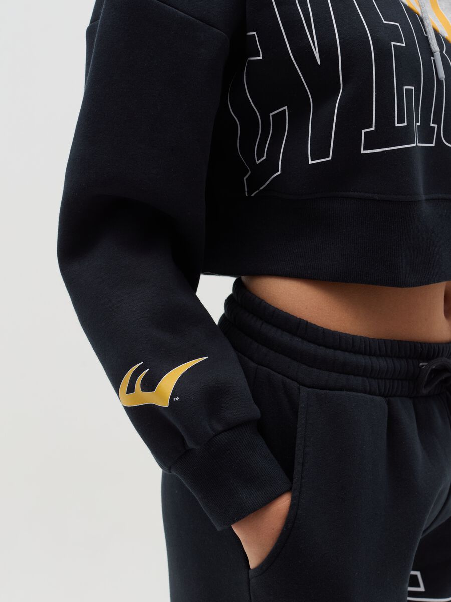 Crop colourblock sweatshirt with logo print_3