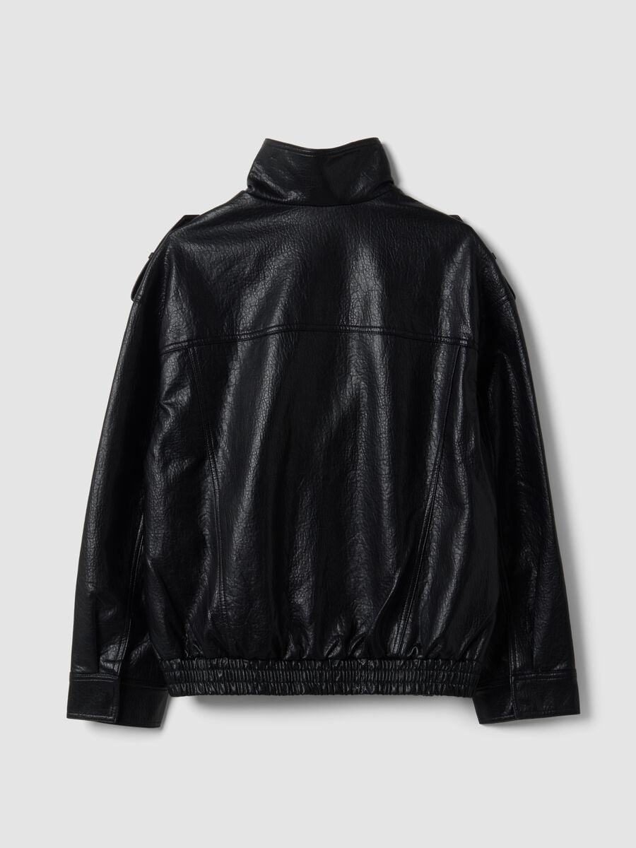 Black viscose-blend jacket with zip_6