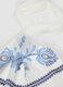 White pure cotton scarf with blue floral embroidery_1