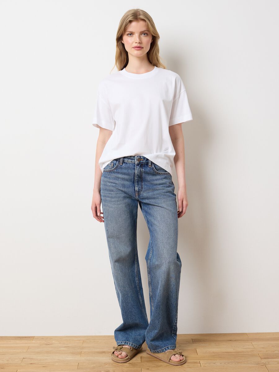 Pure Cotton White T-shirt by Les Copains_2