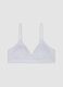 Reggiseno a triangolo grigio in cotone organico e viscosa elasticizzata_0